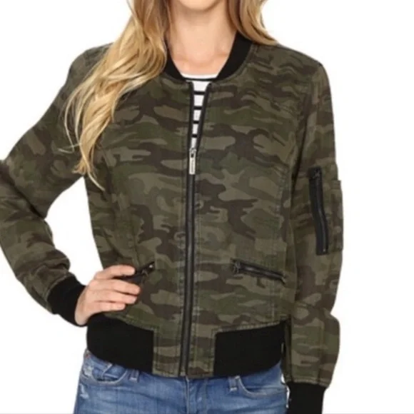 Sanctuary Camo Bomber Jacket from Anthropologie, size medium - Picture 8 of 8